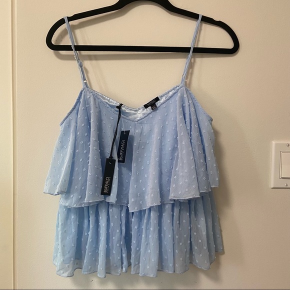 BNT BUFFALO DAVID BITTON Dew Drop Layered Ruffle Tank Top - Size: XS - Picture 3 of 11